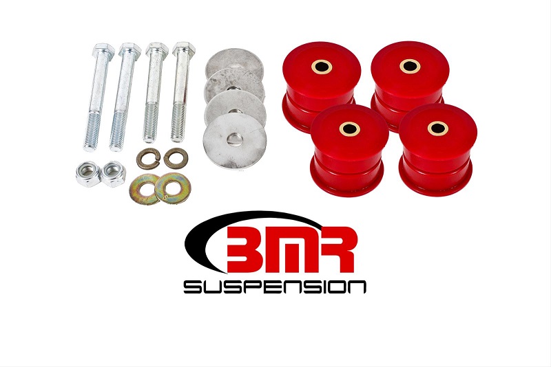 BMR Red Rear Differential Bushing Kit 15-22 Ford Mustang - Click Image to Close
